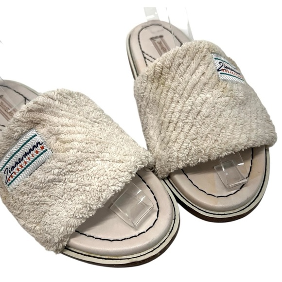 Zimmermann White Chubby Terry Towel Recreation Slides Slip On Sandals Women’s 38 - Picture 6 of 16